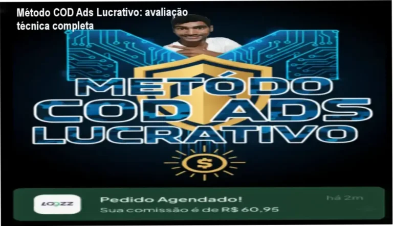 Imagem ilustrando o Método COD Ads Lucrativo mostrando anúncios online e entregas COD