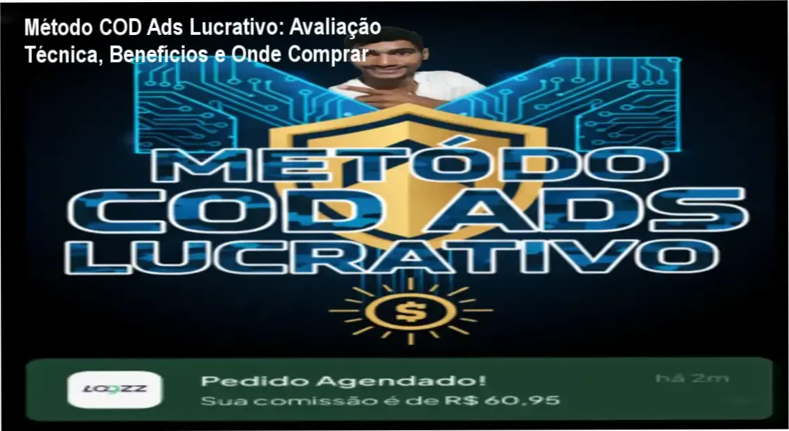 Imagem promocional do Método COD Ads Lucrativo destacando oferta e cupom de desconto