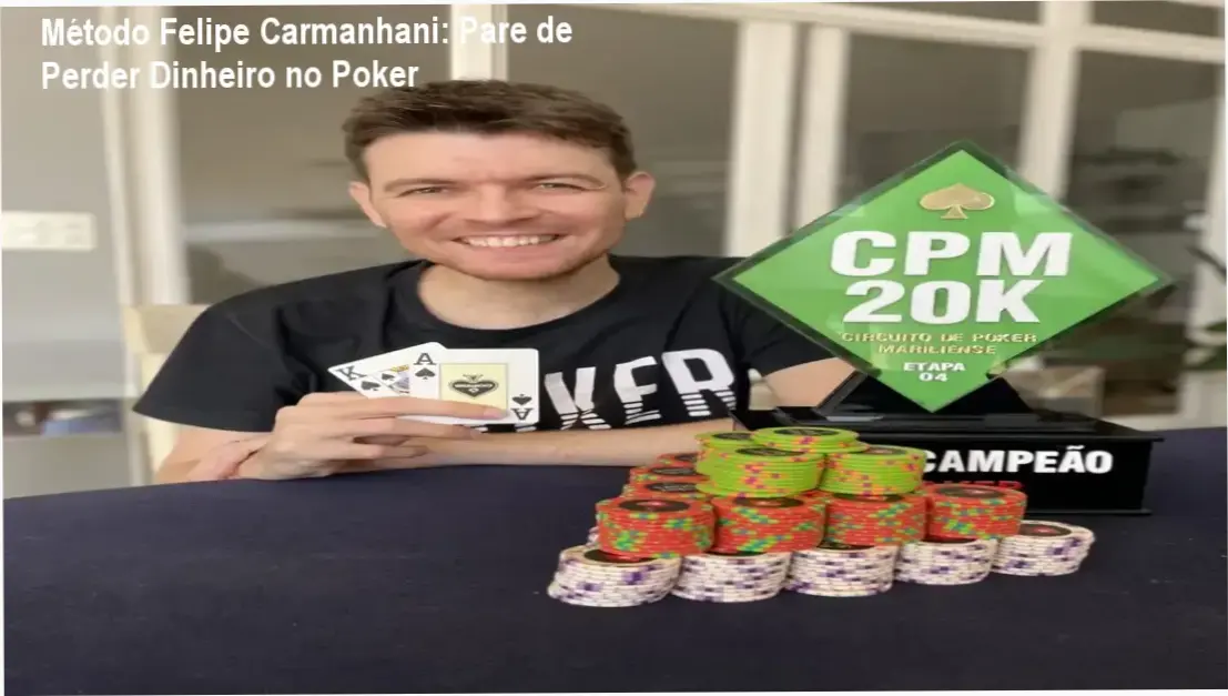 Tela do curso Método Felipe Carmanhani mostrando gráficos de lucro no poker