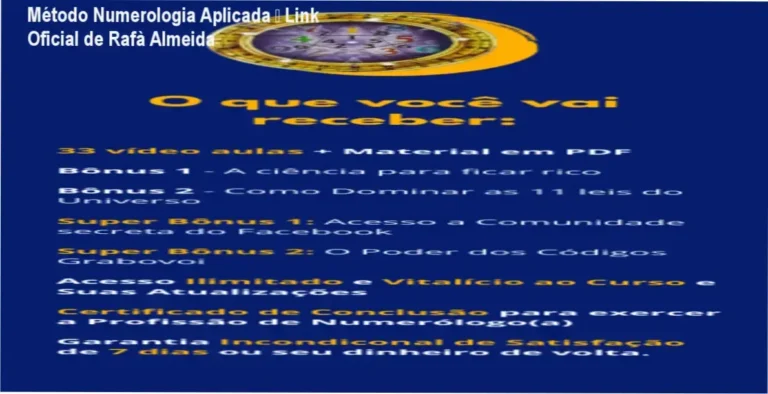 Método Numerologia Aplicada Rafà Almeida link correto e acesso oficial