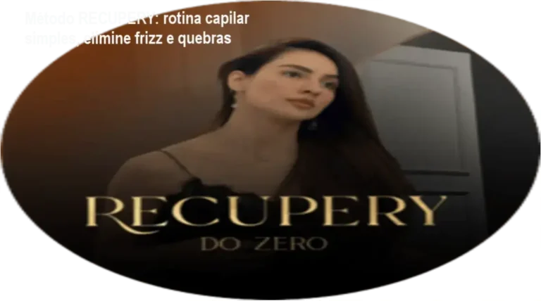Imagem promocional do Método RECUPERY mostrando cabelos saudáveis e oferta de cupom