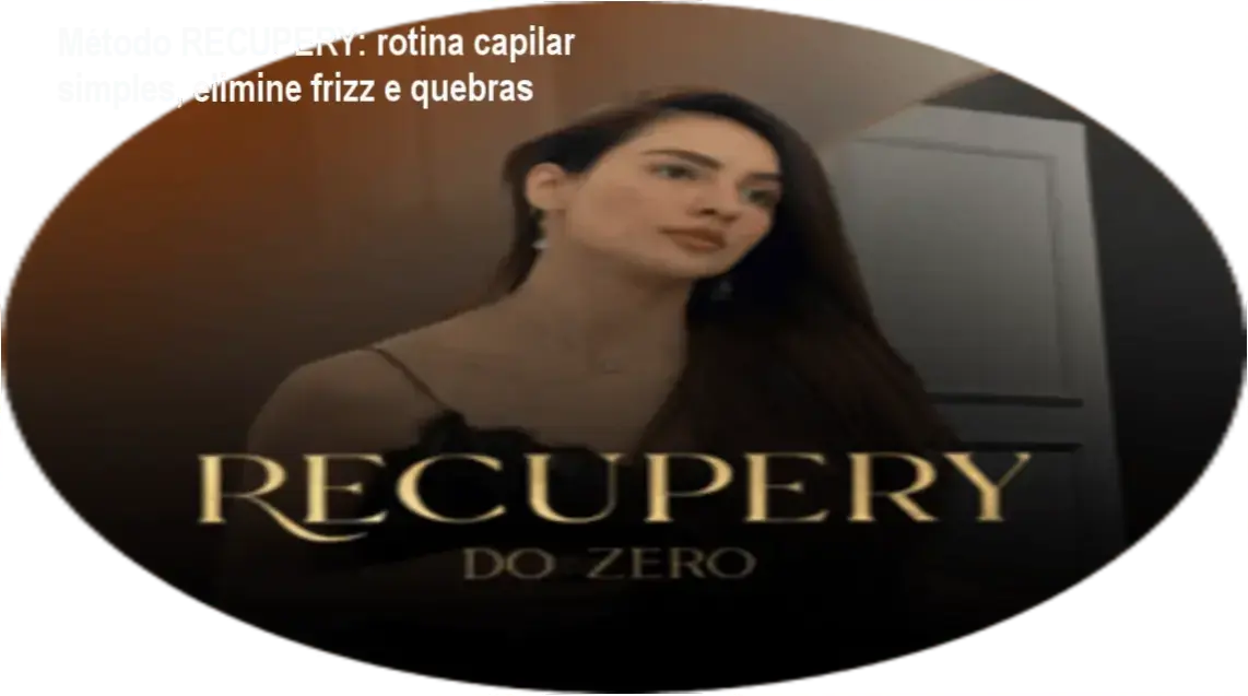 Imagem promocional do Método RECUPERY mostrando cabelos saudáveis e oferta de cupom
