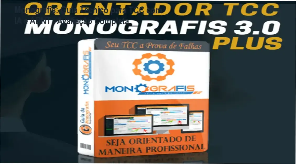 Tela da plataforma Monografis mostrando assistente de IA e exportação ABNT