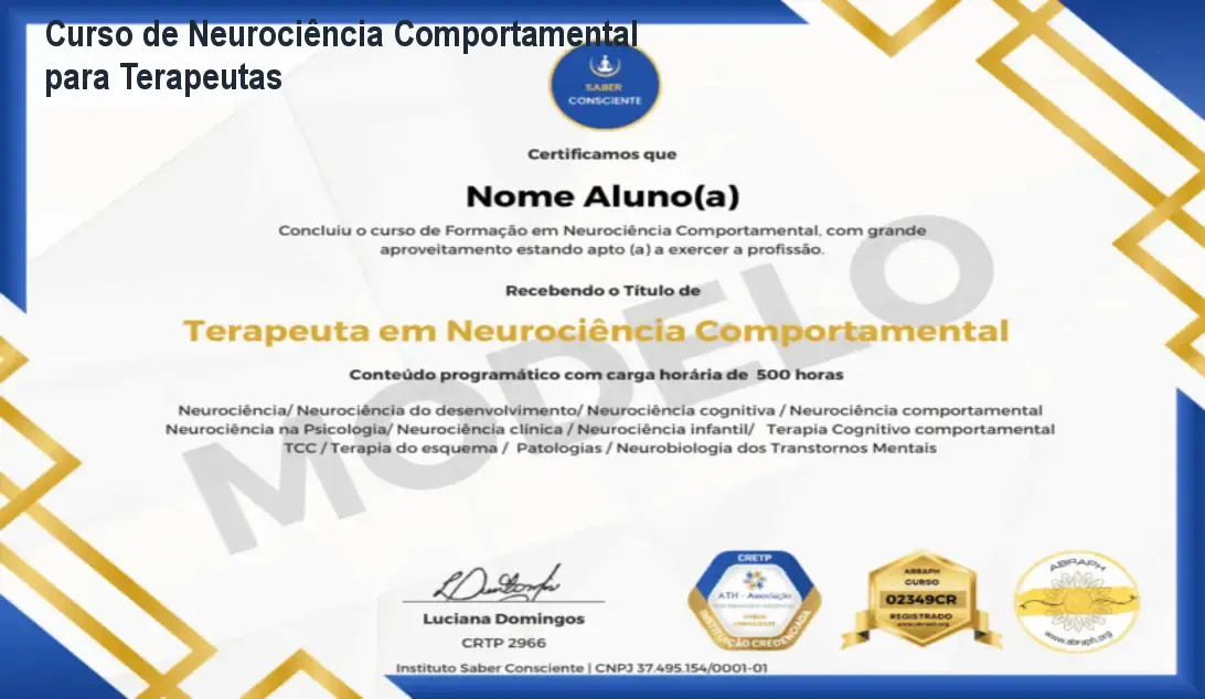 Curso de Neurociência Comportamental para Terapeutas 1 Curso de Neurociência Comportamental para Terapeutas
