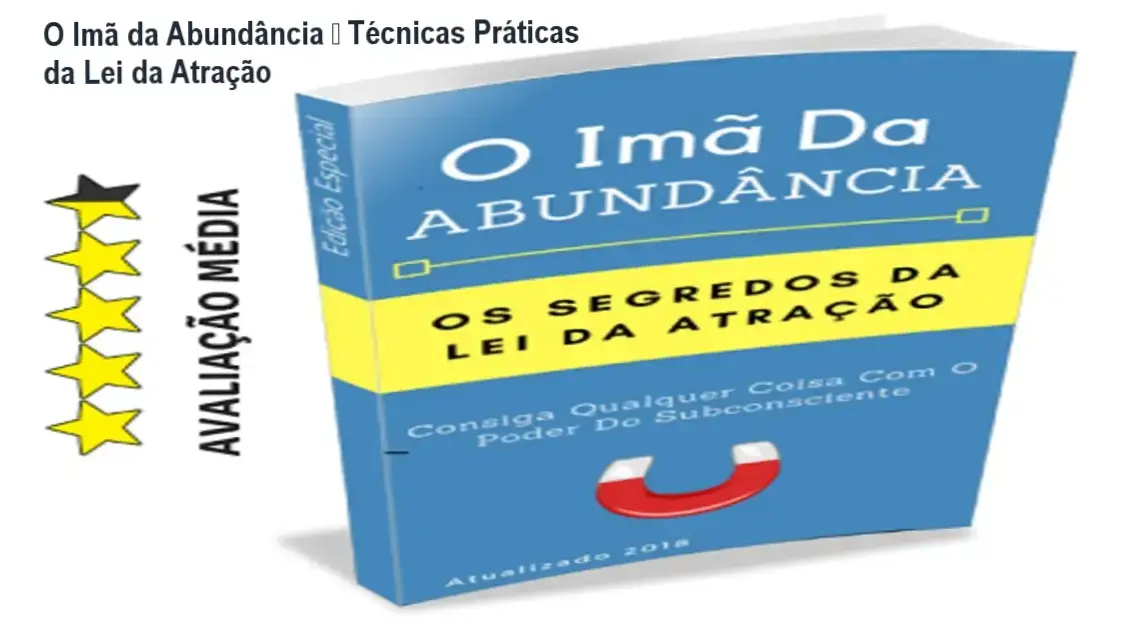 Capa do e‑book O Imã da Abundância mostrando bônus e técnicas de atração