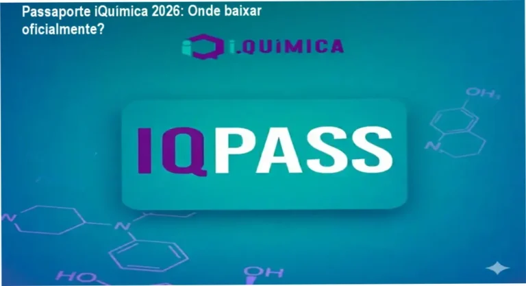 Tela mostrando a página oficial de download do Passaporte iQuímica 2026
