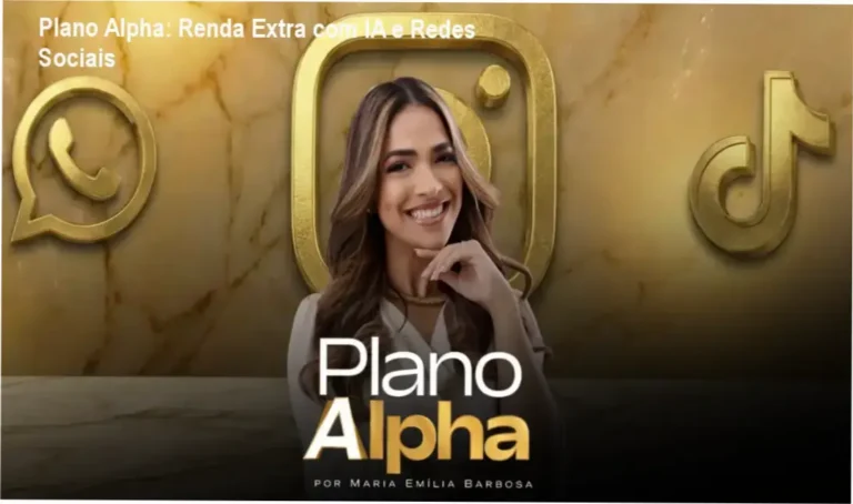 Plano Alpha: Renda Extra com IA e Redes Sociais 5 Tela do curso Plano Alpha mostrando estratégias de IA e redes sociais para renda extra