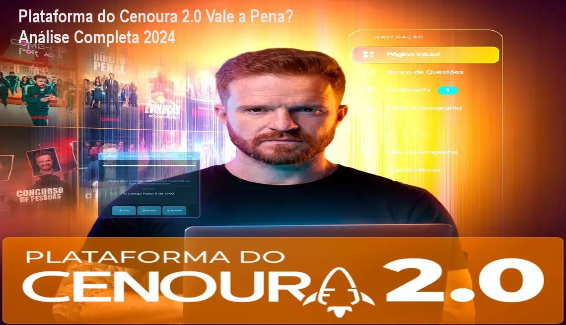Plataforma do Cenoura 2.0 Vale a Pena? Análise Completa 2024 1 Interface da Plataforma do Cenoura 2.0 com materiais de estudo em Direito Penal e Processo Penal