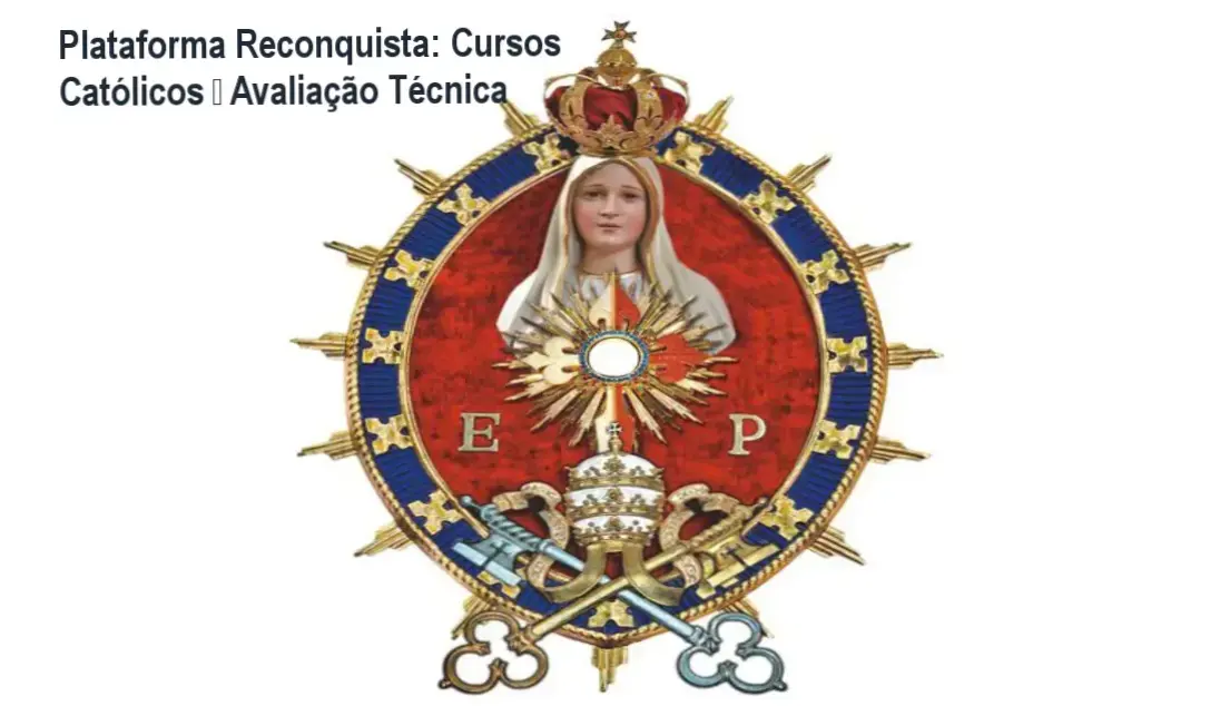 Página da Plataforma Reconquista mostrando cursos católicos e destaque de cupom de desconto