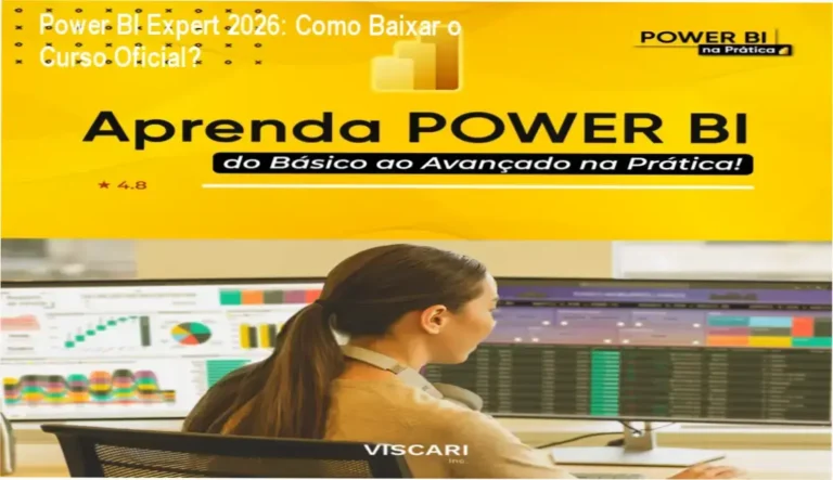 Captura de tela mostrando a página oficial de download do curso Power BI Expert na Prática 2026