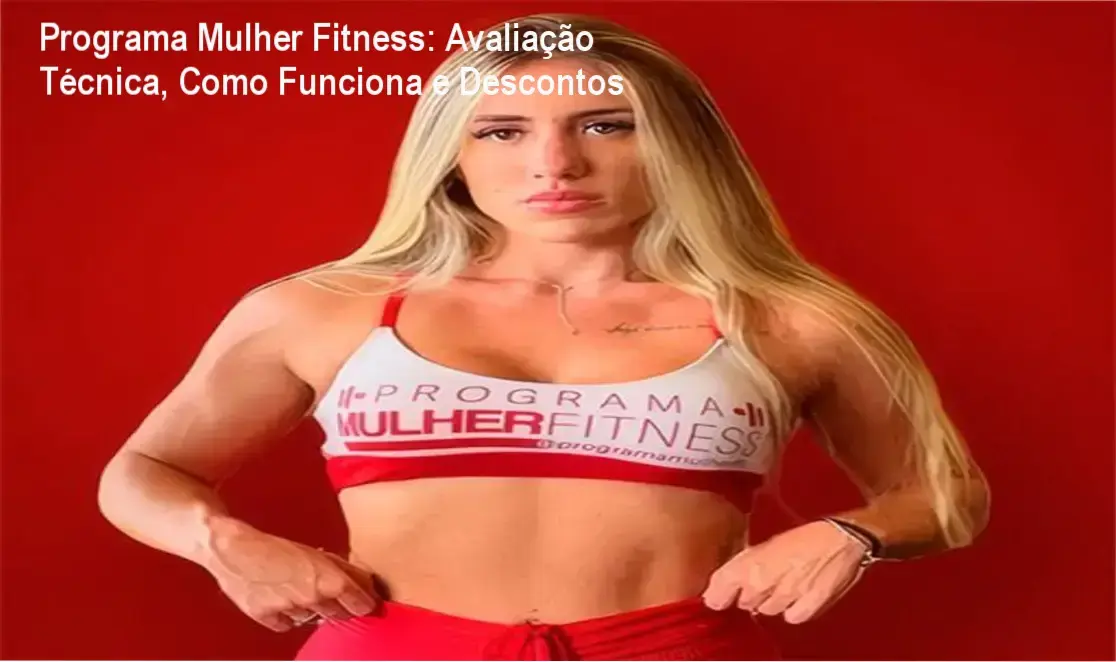 Tela do aplicativo Programa Mulher Fitness mostrando oferta com cupom de desconto