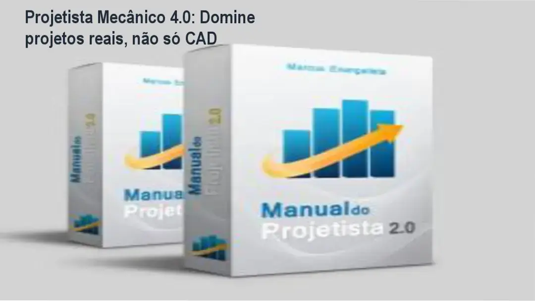 Projetista Mecânico 4.0: Domine projetos reais, não só CAD 1 Tela do curso Projetista Mecânico 4.0 mostrando aulas de projetos de máquinas industriais