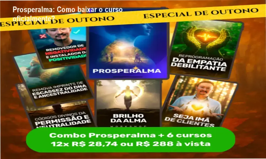 Imagem ilustrando o acesso oficial ao curso Prosperalma online