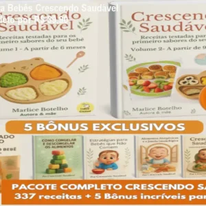 Receitas Para Bebês Crescendo Saudável – Guia Completo por R$ 39,90