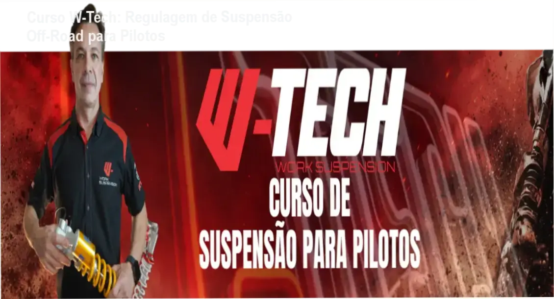 Ajuste prático de suspensão Off‑Road em moto de trilha, mostrando o instrutor Alex Crepaldi explicando o SAG