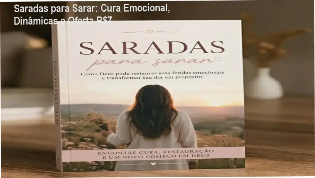 Capa do eBook Saradas para Sarar mostrando guia de cura emocional para mulheres cristãs