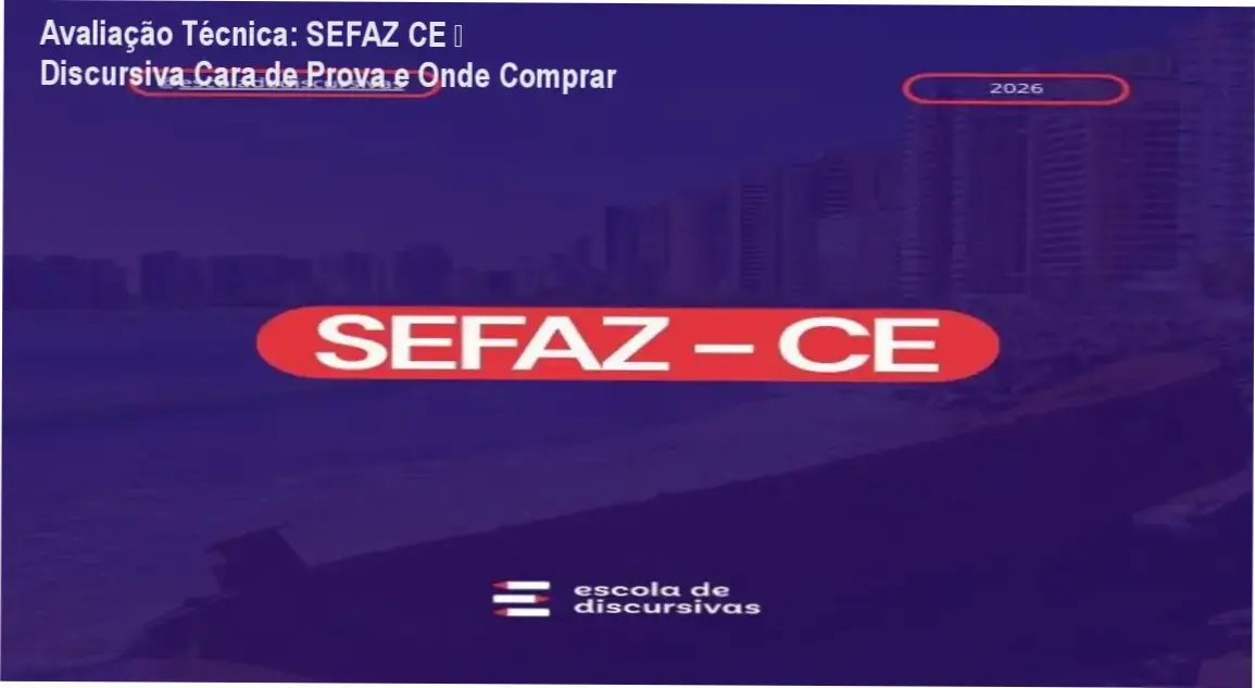 Capa do curso SEFAZ CE – Discursiva Cara de Prova mostrando destaque da oferta oficial
