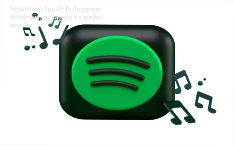 Comparativo visual mostrando seguidores Spotify adquiridos pela Followgram versus serviços genéricos