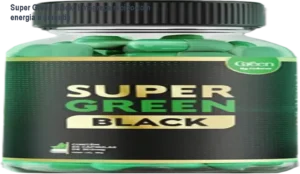 Frasco de Super Green Black cápsulas, fórmula blackout para queima de gordura e energia