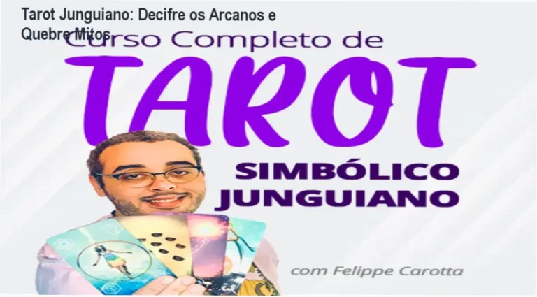 Imagem do curso Tarot Simbólico Junguiano mostrando símbolos dos 22 arcanos com enfoque psicológico