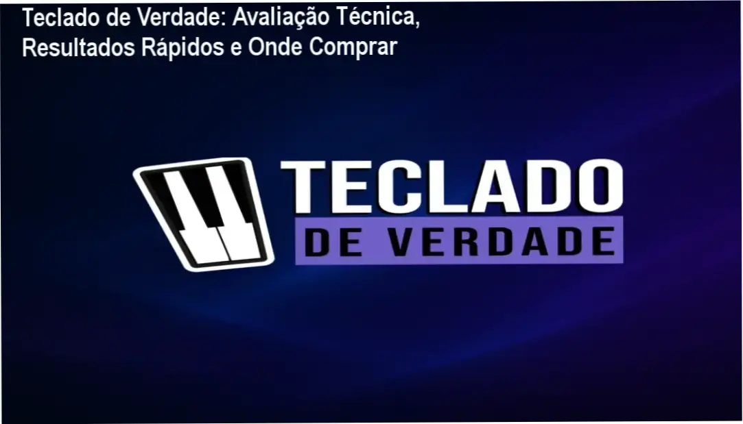 Capa do curso Teclado de Verdade mostrando progresso musical e oferta oficial