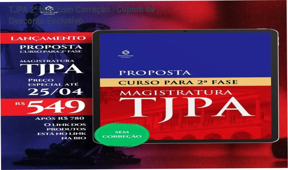 TJPA 2ª fase com Correção – oferta com cupom de desconto por Santo Graal Jurídico