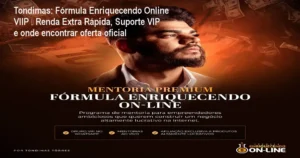Imagem do curso Fórmula Enriquecendo Online VIIP mostrando tela do treinamento e destaque para renda extra via celular
