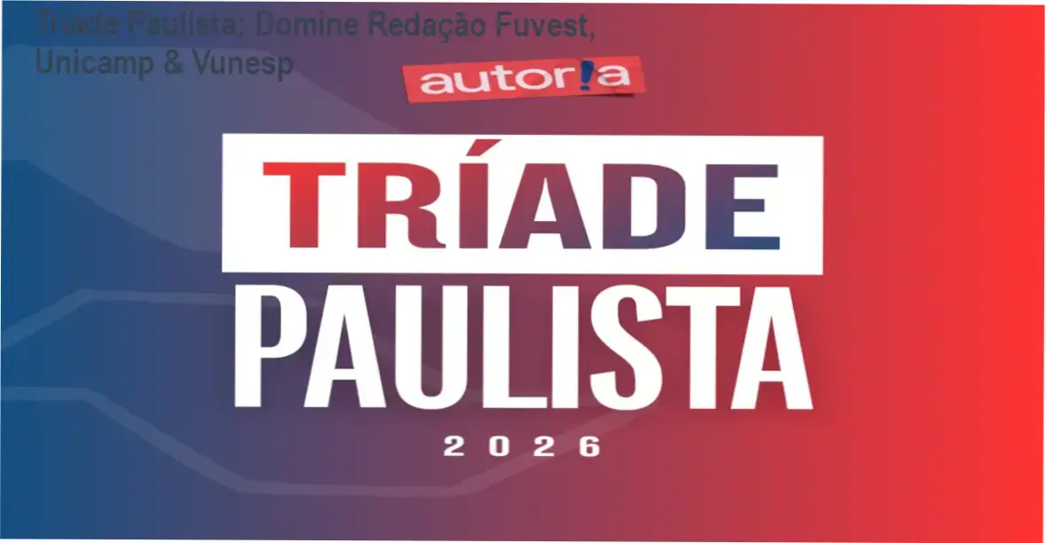 Imagem ilustrando o curso Tríade Paulista com foco em redação para vestibulares de São Paulo