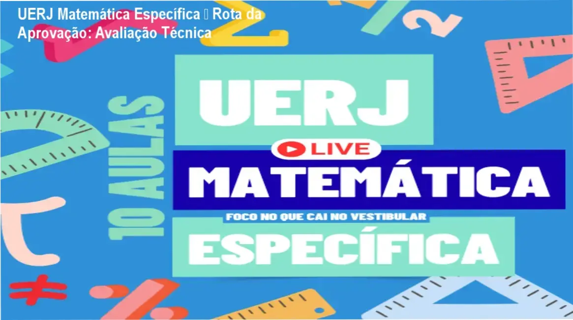 Capa do curso UERJ Matemática Específica – Rota da Aprovação com destaque para oferta e cupom