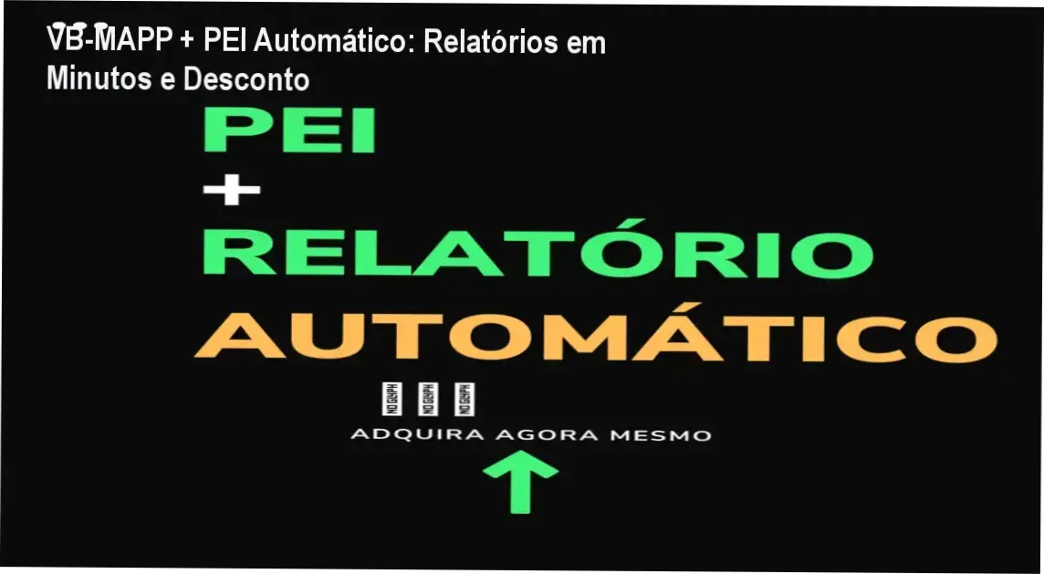 Planilha automática VB-MAPP + PEI gerando relatórios em minutos com cupom de desconto