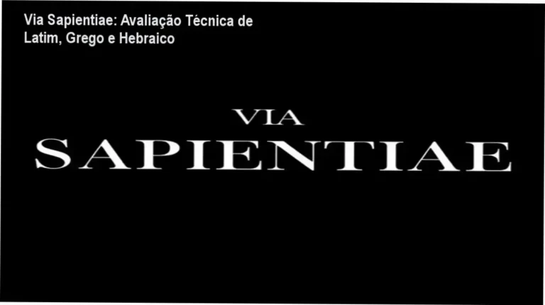 Imagem da capa do curso Via Sapientiae mostrando livros de latim, grego e hebraico