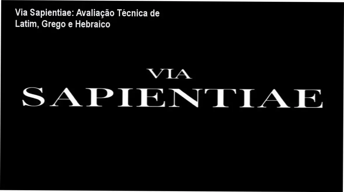 Imagem da capa do curso Via Sapientiae mostrando livros de latim, grego e hebraico
