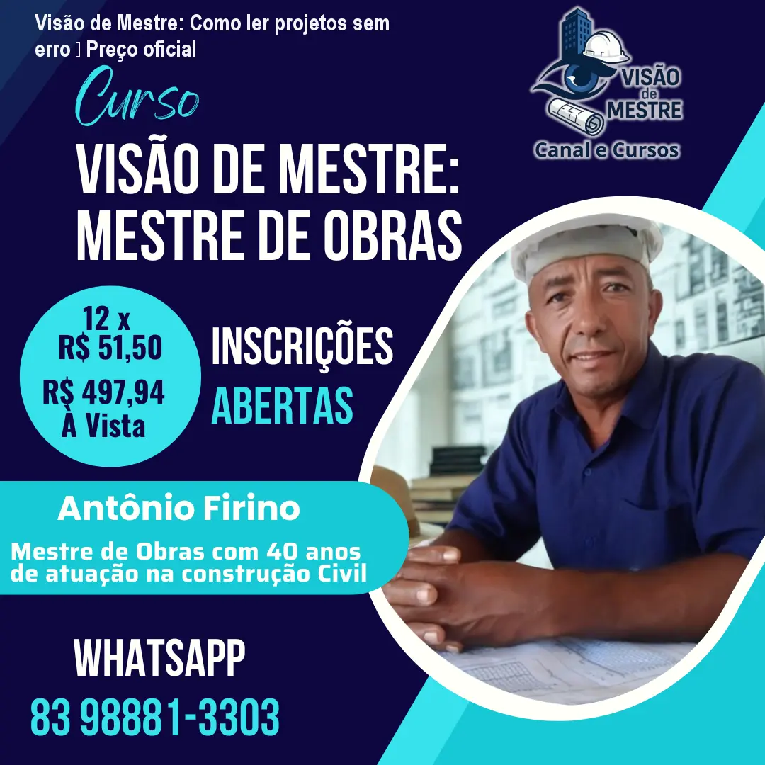 Visão de Mestre: Como ler projetos sem erro – Preço oficial 1 Visão de Mestre: Como ler projetos sem erro – Preço oficial