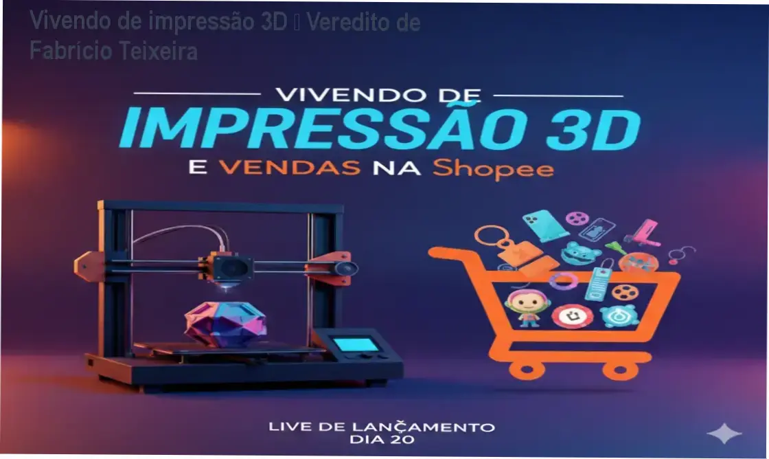 Vivendo de impressão 3D – Fabrício Teixeira bastidores, funcionamento interno e visão prática