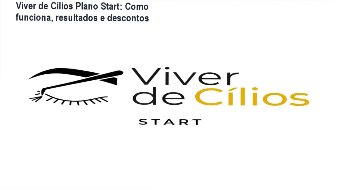 Imagem do curso Viver de Cílios Plano Start destacando oferta e cupom de desconto