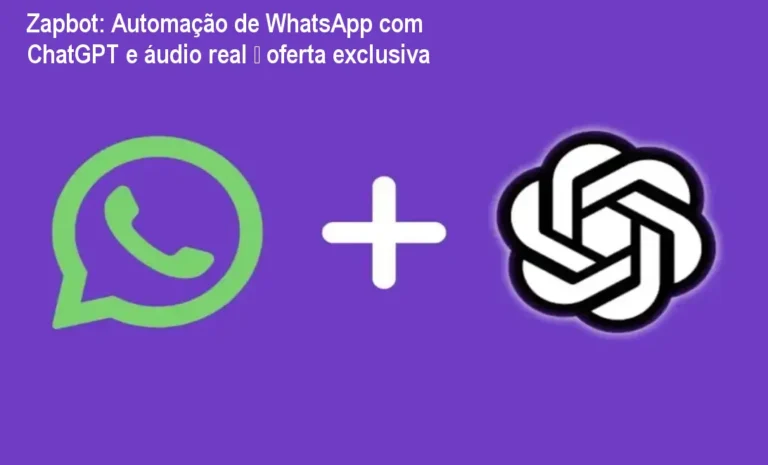 Tela do Zapbot mostrando fluxo de automação no WhatsApp com integração ao ChatGPT