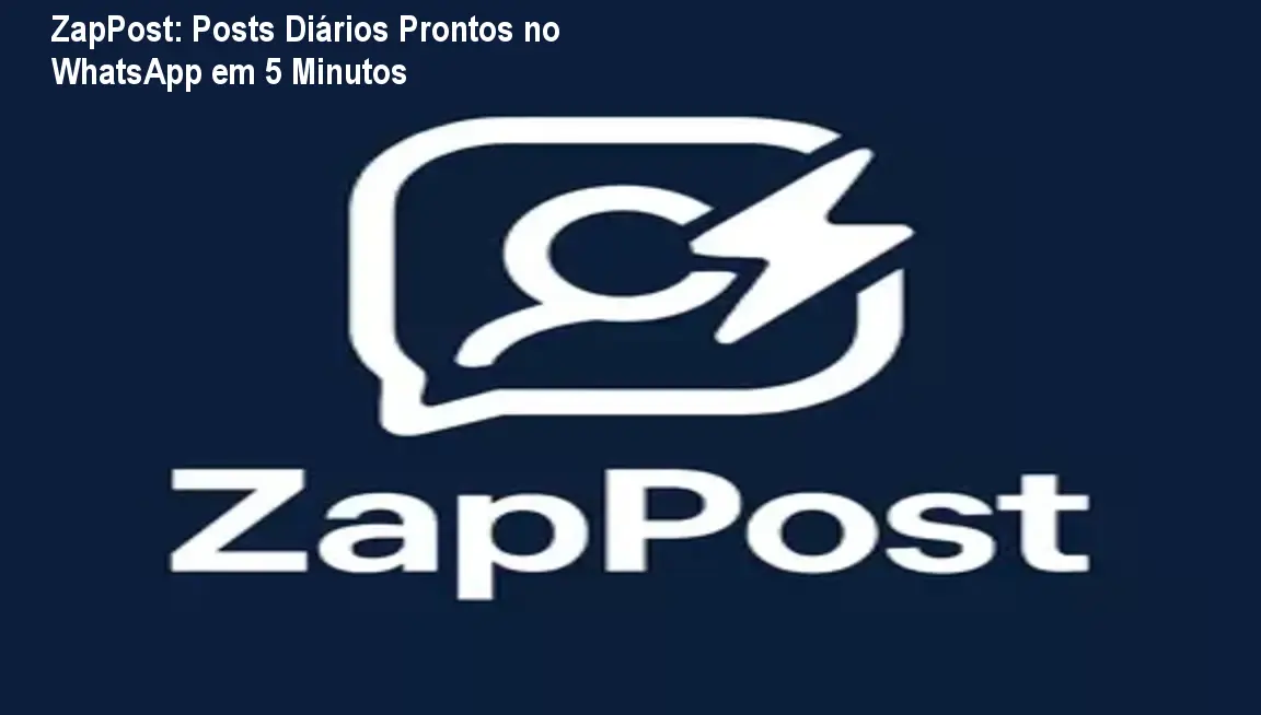 Tela de celular mostrando mensagem do ZapPost com post pronto para Instagram