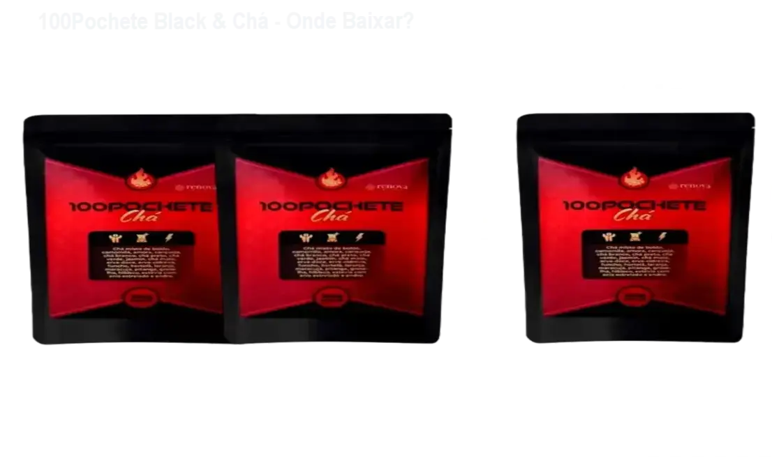 Bottle de 100Pochete Black & Chá com comunidade de usuários testando resultados em 30 dias