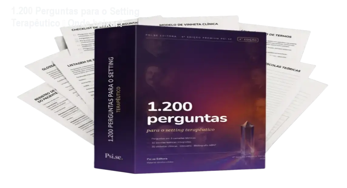 Capa do livro 1.200 Perguntas para o Setting Terapêutico - 4ª Edição Premium em formato PDF