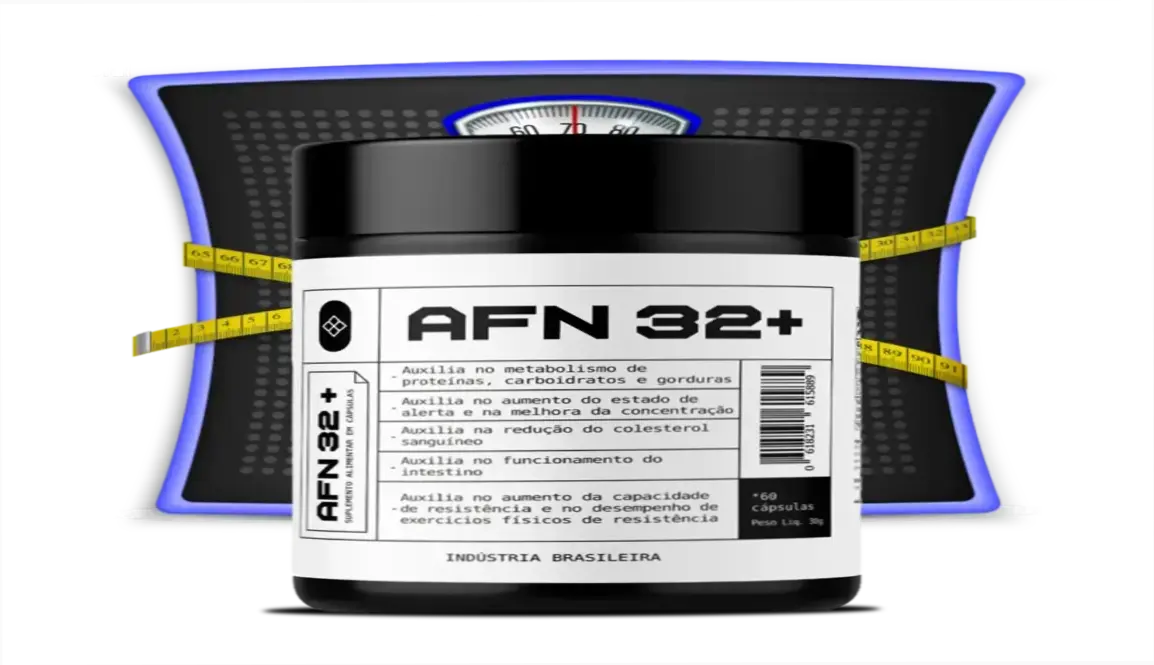 Pote do suplemento AFN32+ da marca AFN para emagrecimento e controle de apetite