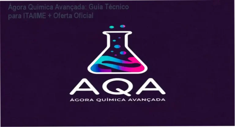 Imagem promocional do curso Ágora Química Avançada mostrando acesso vitalício e oferta oficial