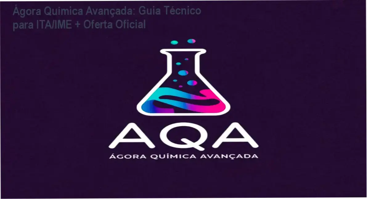 Imagem promocional do curso Ágora Química Avançada mostrando acesso vitalício e oferta oficial