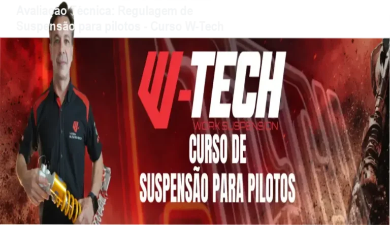 Guia explicativo sobre o produto digital Regulagem de Suspensão para pilotos - Curso W-Tech