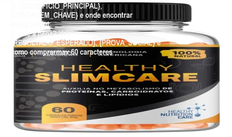 Guia explicativo sobre o produto digital Healthy SLIMCARE