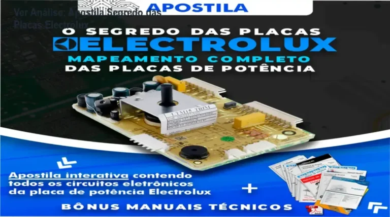 Apostila Segredo das Placas Electrolux: análise técnica detalhada com autor Doglas Hollas
