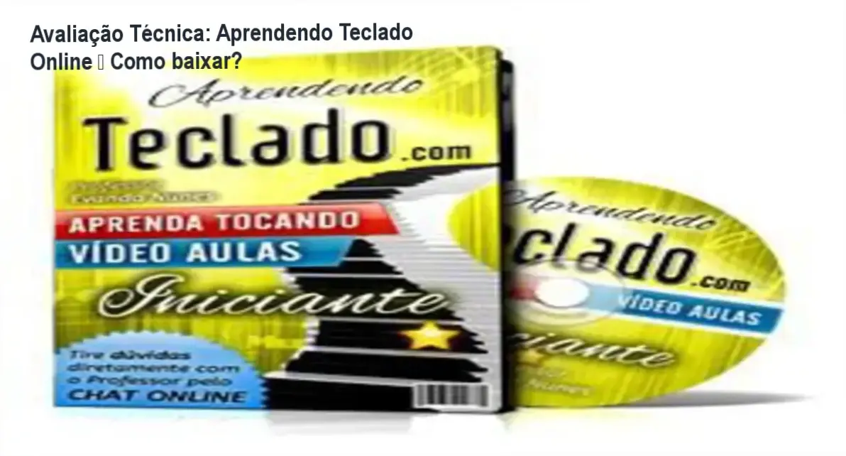 Tela do curso Aprendendo Teclado Online mostrando a página oficial de download