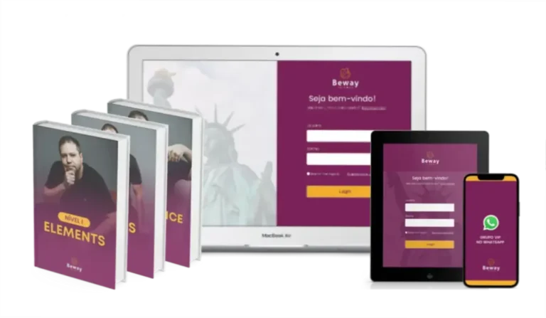 Tela da plataforma Beway Idiomas Jonas exibindo área de download de materiais de inglês