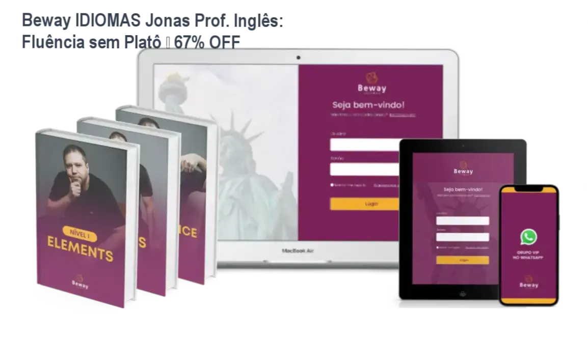 Capa do curso Beway 2.0 de inglês com foco em fluência e confiança