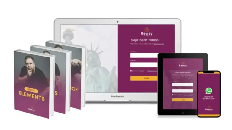 Beway Idiomas Jonas: Como Aplicar 2.0 na Prática 6 Tela da plataforma Beway 2.0 mostrando aulas, PDFs e áudio para prática de inglês