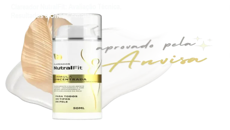 Frasco do Clareador NutralFit com destaque para a promoção e indicação de onde adquirir